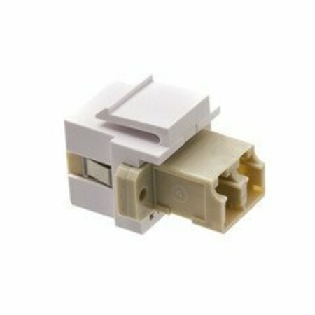 SWE-TECH 3C Keystone, White, LC Fiber Optic Network Coupler FWT30LC-LC400